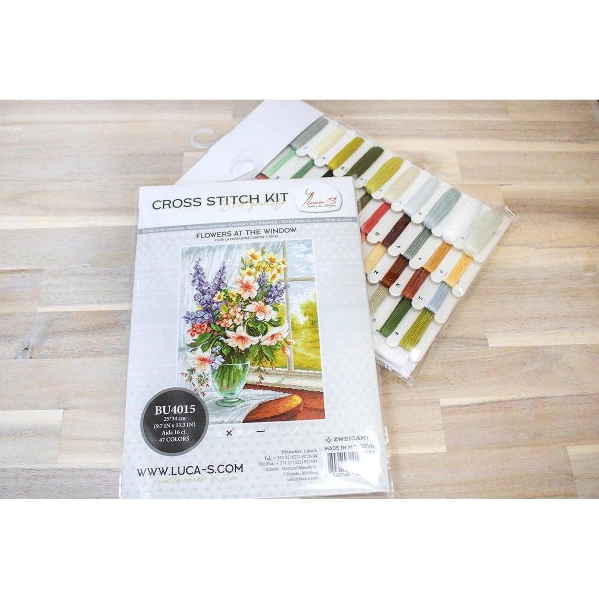 Luca-s Flowers At The Window Counted Cross Stitch Kit